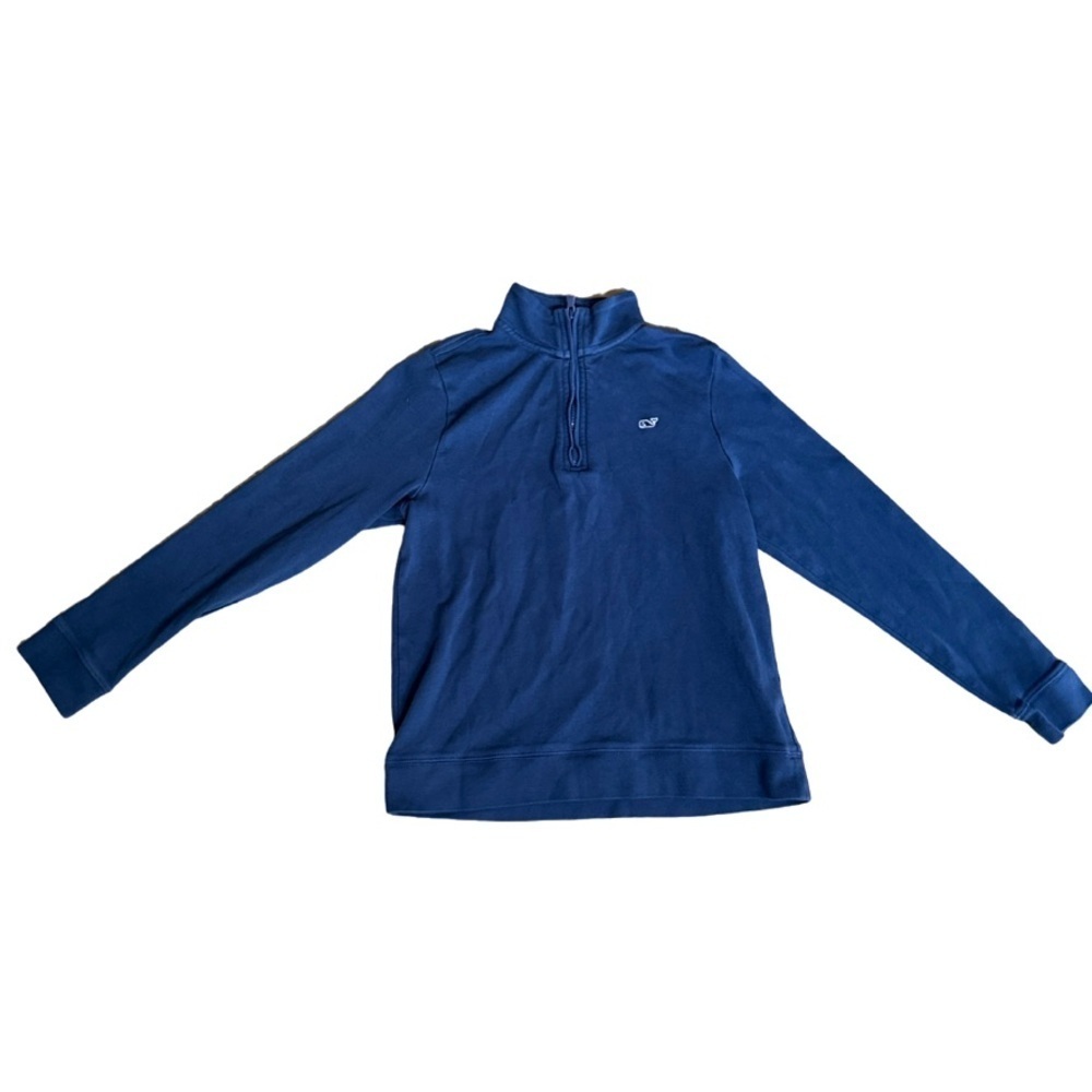 Kids Vineyard Vines Navy Pull Over 1/2 Zip 100% cotton Medium
